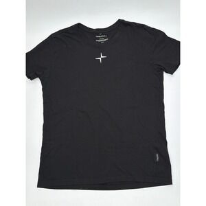 Nimbus Play Orlando Mens Black Combed Cotton Relaxed Fit Logo T-Shirt Size M